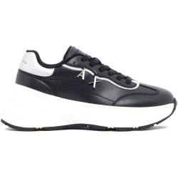 Маратонки Armani exchange XW003105_AF27405 trainers - Black (Black / Silver) маратонки,мъжки,маратонки,дамски,маратонки,armani,exchange,xw003105,af27405,trainers,black,(black,silver)