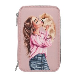 Topmodel Dots pencil case - Pink (Pink / White) канцеларски,принадлежности,topmodel,dots,pencil,case,pink,(pink,white)