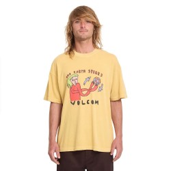 тениска,мъжки,тениски,дамски,тениски,volcom,earth,speaks,loose,short,sleeve,t,shirt,yellow,(mustard)