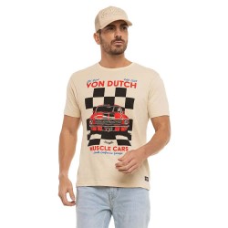 Тениска Von dutch VD1TRDORIANCR short sleeve T-shirt - Beige (Beige) тениска,мъжки,тениски,дамски,тениски,von,dutch,vd1trdoriancr,short,sleeve,t,shirt,beige,(beige)