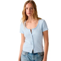 Тениска Levi´s ® Austen Button short sleeve T-shirt - Blue (Angel Falls) тениска,мъжки,тениски,дамски,тениски,levi´s,®,austen,button,short,sleeve,t,shirt,blue,(angel,falls)