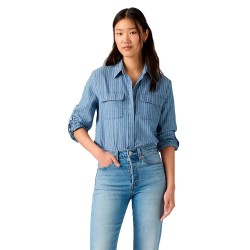 Риза с къс ръкав Levi´s ® Elaine Utility short sleeve shirt - Blue (Get In Line) риза,с,къс,ръкав,дамски,ризи,мъжки,ризи,levi´s,®,elaine,utility,short,sleeve,shirt,blue,(get,in,line)