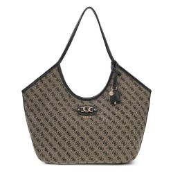 Чанта Guess Samantha Girlfriend bag - Brown (Black Logo) чанта,всички,чанти,guess,samantha,girlfriend,bag,brown,(black,logo)