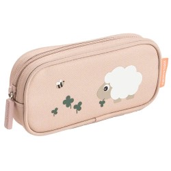 Done by deer Tiny Farm pencil case - Beige (Powder) ученически,принадлежности,done,by,deer,tiny,farm,pencil,case,beige,(powder)