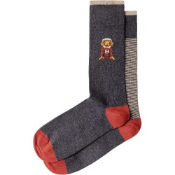чорапи,мъжки,чорапи,дамски,чорапи,hackett,hmu300095,socks,2,pairs,grey,(charcoal,grey)