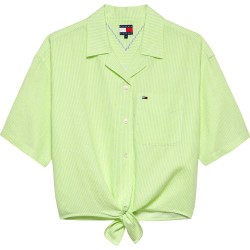 риза,с,къс,ръкав,дамски,ризи,мъжки,ризи,tommy,jeans,dw0dw22210,linen,short,sleeve,shirt,green,(faded,lime,stripe)