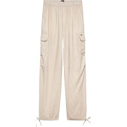 Дънки Tommy jeans DW0DW22290 Linen cargo pants - Beige (White Clay / Stripe) дънки,мъжки,панталони,дамски,панталони,tommy,jeans,dw0dw22290,linen,cargo,pants,beige,(white,clay,stripe)