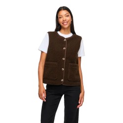 елек,дамски,жилетки,vila,ada,teddy,vest,brown,(coffee,bean)