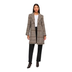 Палто Vila Leova coat - Brown (Coffee Bean / Checks Anna) палто,мъжки,якета,vila,leova,coat,brown,(coffee,bean,checks,anna)