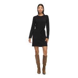 Рокля Vila Liga long sleeve short dress - Black (Black Beauty) рокля,дамски,поли,и,рокли,vila,liga,long,sleeve,short,dress,black,(black,beauty)