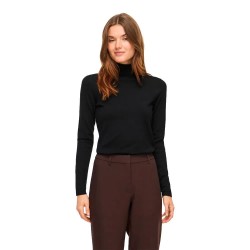 Блуза Vila Malu high neck sweater - Black (Black Beauty) блуза,мъжки,пуловери,дамски,пуловери,vila,malu,high,neck,sweater,black,(black,beauty)