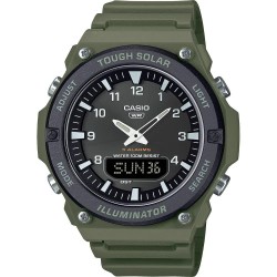 Часовник Casio AQ-S820 46.6mm 10ATM Solar Quartz Analog-Digital watch - Green (Olive Green / Green / Resin) часовник,часовници,casio,aq,s820,46.6mm,10atm,solar,quartz,analog,digital,watch,green,(olive,green,green,resin)