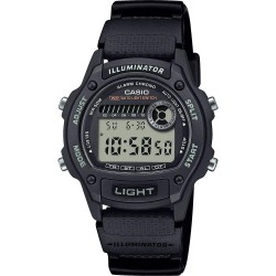 Часовник Casio W-220 47.3mm 10ATM Quartz Digital watch - Black (Black / Black / Resin) часовник,часовници,casio,w,220,47.3mm,10atm,quartz,digital,watch,black,(black,black,resin)