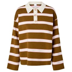 Блуза Yas Isabell sweater - Brown (Fir Green / Stripes) блуза,мъжки,пуловери,дамски,пуловери,yas,isabell,sweater,brown,(fir,green,stripes)