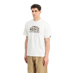 Тениска Alpha industries Alpha Humvee short sleeve T-shirt - White (White) тениска,мъжки,тениски,дамски,тениски,alpha,industries,alpha,humvee,short,sleeve,t,shirt,white,(white)
