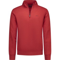 Блуза Nza new zealand 26GN314 half zip sweatshirt - Red (Deep Red Melange) блуза,мъжки,пуловери,nza,new,zealand,26gn314,half,zip,sweatshirt,red,(deep,red,melange)