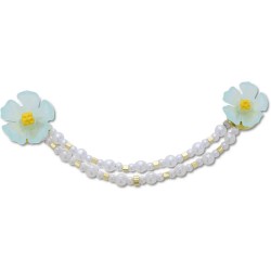 обувни,аксесоари,jibbitz,blue,flower,and,pearl,chain,charm,blue