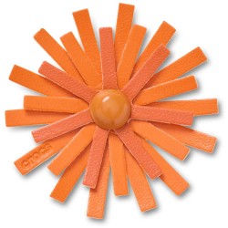 обувни,аксесоари,jibbitz,faux,leather,orange,flower,charm,orange