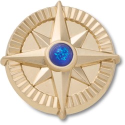 Jibbitz Gold Star Navy Gem charm - Golden обувни,аксесоари,jibbitz,gold,star,navy,gem,charm,golden