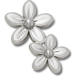 Jibbitz Silver Double Flower Cluster charm - Silver обувни,аксесоари,jibbitz,silver,double,flower,cluster,charm,silver