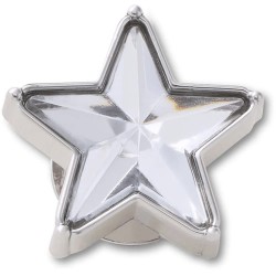 Jibbitz Silver Gem Sparkle Star charm - Silver обувни,аксесоари,jibbitz,silver,gem,sparkle,star,charm,silver