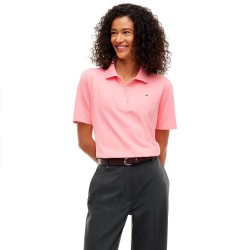 Tommy hilfiger 1985 Plus Size short sleeve polo - Pink (Carnation Pink) дамски,блузи,с,яка,мъжки,блузи,с,яка,tommy,hilfiger,1985,plus,size,short,sleeve,polo,pink,(carnation,pink)