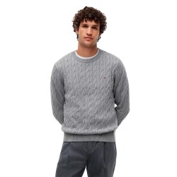Блуза Tommy hilfiger Classic Cable sweater - Grey (Medium Grey Heather) блуза,мъжки,пуловери,дамски,пуловери,tommy,hilfiger,classic,cable,sweater,grey,(medium,grey,heather)