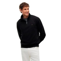 блуза,мъжки,пуловери,tommy,hilfiger,essential,half,zip,sweatshirt,black,(black,black)