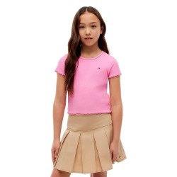 тениска,мъжки,тениски,дамски,тениски,tommy,hilfiger,essential,rib,short,sleeve,t,shirt,pink,(pink,daisy)