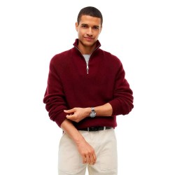 Блуза Tommy hilfiger Fisherman half zip sweater - Red (Foulard Burgundy) блуза,мъжки,пуловери,дамски,пуловери,tommy,hilfiger,fisherman,half,zip,sweater,red,(foulard,burgundy)
