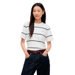 тениска,мъжки,тениски,дамски,тениски,tommy,hilfiger,interlock,boxy,fit,short,sleeve,t,shirt,white,(calico,fierce,red,stripe)