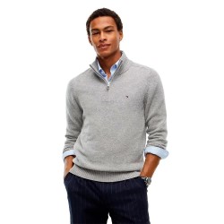 блуза,мъжки,пуловери,дамски,пуловери,tommy,hilfiger,mw0mw36536,half,zip,sweater,grey,(light,grey,heather)