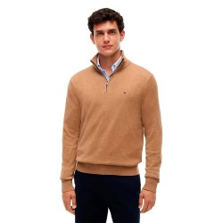 блуза,мъжки,пуловери,дамски,пуловери,tommy,hilfiger,pima,org,ctn,mock,half,zip,sweater,brown,(safari,canvas,heather)