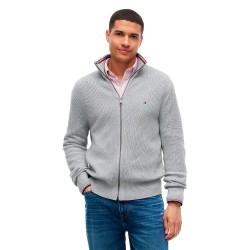 Блуза Tommy hilfiger RWB Rib full zip sweater - Grey (Light Grey Heather) блуза,мъжки,пуловери,дамски,пуловери,tommy,hilfiger,rwb,rib,full,zip,sweater,grey,(light,grey,heather)