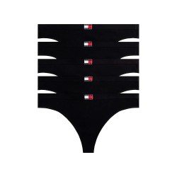 Tommy hilfiger UW0UW05642 thong 5 units - Black (Black / Black / Black / Black / Black) дамско,бельо,дамски,бикини,и,танкини,tommy,hilfiger,uw0uw05642,thong,5,units,black,(black,black,black,black,black)