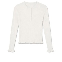 Блуза Vero moda Anemone Henley sweater - White (Cloud Dancer) блуза,мъжки,пуловери,дамски,пуловери,vero,moda,anemone,henley,sweater,white,(cloud,dancer)