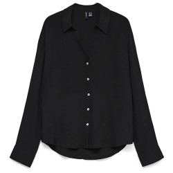 риза,с,дълъг,ръкав,дамски,ризи,мъжки,ризи,vero,moda,aura,long,sleeve,shirt,black,(black)