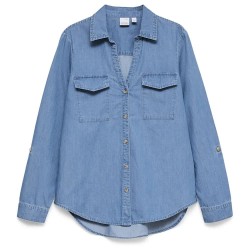 риза,с,дълъг,ръкав,дамски,ризи,мъжки,ризи,vero,moda,bumpy,long,sleeve,shirt,blue,(medium,blue,denim)