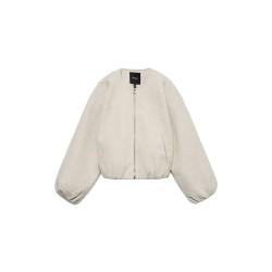 Яке Vero moda Chloe bomber jacket - Beige (Moonbeam / Detail Melange) яке,мъжки,якета,дамски,якета,и,палта,vero,moda,chloe,bomber,jacket,beige,(moonbeam,detail,melange)