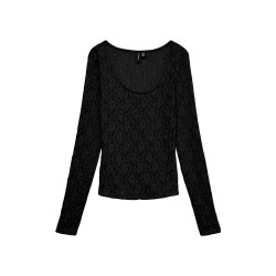 Тениска Vero moda Flora long sleeve T-shirt - Black (Black) тениска,мъжки,тениски,дамски,тениски,vero,moda,flora,long,sleeve,t,shirt,black,(black)