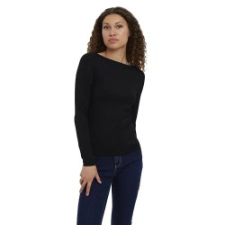 Тениска Vero moda Panda Modal long sleeve T-shirt - Black (Black) тениска,мъжки,тениски,дамски,тениски,vero,moda,panda,modal,long,sleeve,t,shirt,black,(black)
