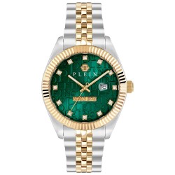 часовник,часовници,philipp,plein,superlative,41mm,5atm,quartz,analogical,watch,refurbished,golden,(gold,green,mineral)
