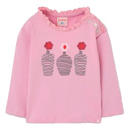 Тениска Boboli 344102 long sleeve T-shirt - Pink (Orchid) тениска,мъжки,тениски,дамски,тениски,boboli,344102,long,sleeve,t,shirt,pink,(orchid)