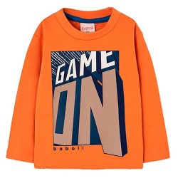 Тениска Boboli 504032 long sleeve T-shirt - Orange (Caramel) тениска,мъжки,тениски,дамски,тениски,boboli,504032,long,sleeve,t,shirt,orange,(caramel)