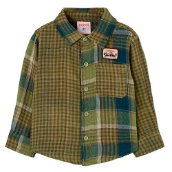 карирана,риза,дамски,ризи,мъжки,ризи,boboli,514178,long,sleeve,shirt,green,(checks)