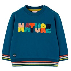 Блуза Boboli 524056 sweatshirt - Blue (Canard) блуза,детски,блузи,boboli,524056,sweatshirt,blue,(canard)