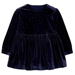 Рокля Boboli 754083 long sleeve dress - Blue (Navy) рокля,дамски,поли,и,рокли,boboli,754083,long,sleeve,dress,blue,(navy)