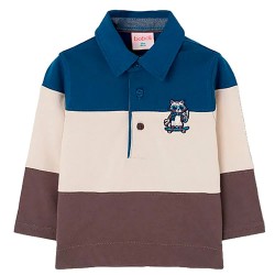 Boboli 814092 long sleeve polo - Multicolor (Deep Blue) дамски,блузи,с,яка,мъжки,блузи,с,яка,boboli,814092,long,sleeve,polo,multicolor,(deep,blue)
