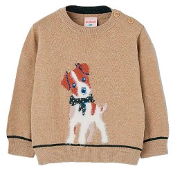Блуза Boboli 824004 sweater - Brown (Beige) блуза,мъжки,пуловери,дамски,пуловери,boboli,824004,sweater,brown,(beige)