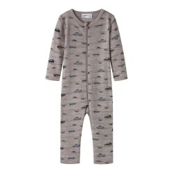 Name it Wang long sleeve sleepsuit - Grey (Satellite / AOP Highway) детски,пижами,name,it,wang,long,sleeve,sleepsuit,grey,(satellite,aop,highway)